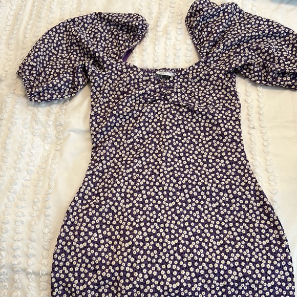 Noisy May Elastic Trim Printed Mini Bodycon Dress - Picture 2 of 4